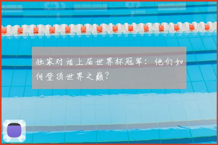 独家对话上届世界杯冠军：他们如何登顶世界之巅？