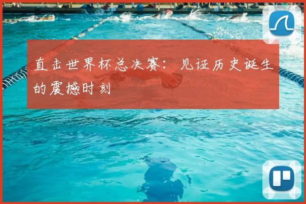 直击世界杯总决赛:见证历史诞生的震撼时刻